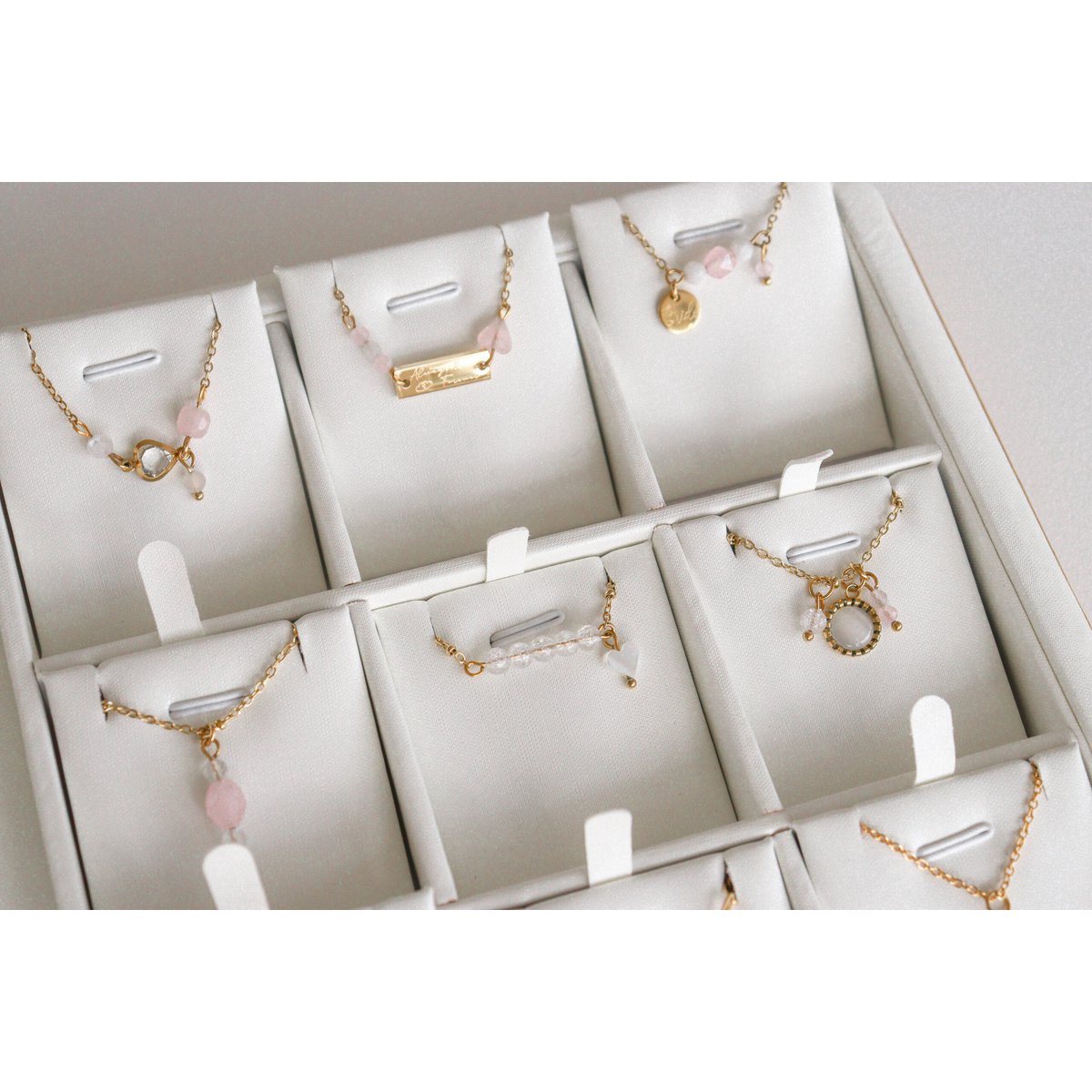 Cat's Eye & Rozenkwarts Ketting - Goud