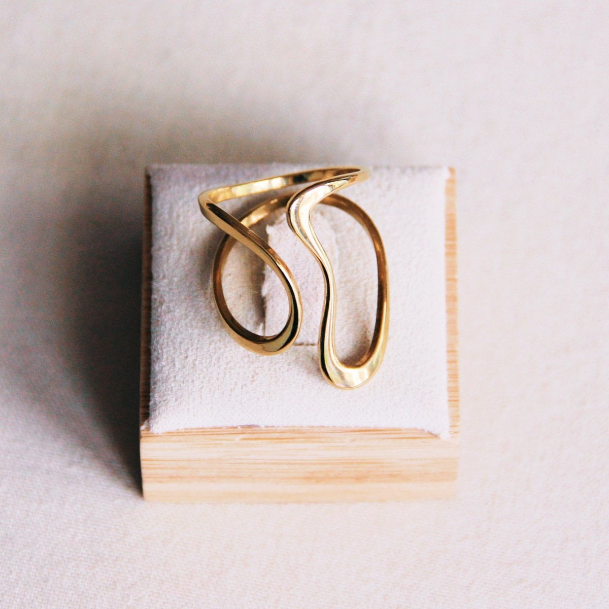 Statement Retro ring - goud