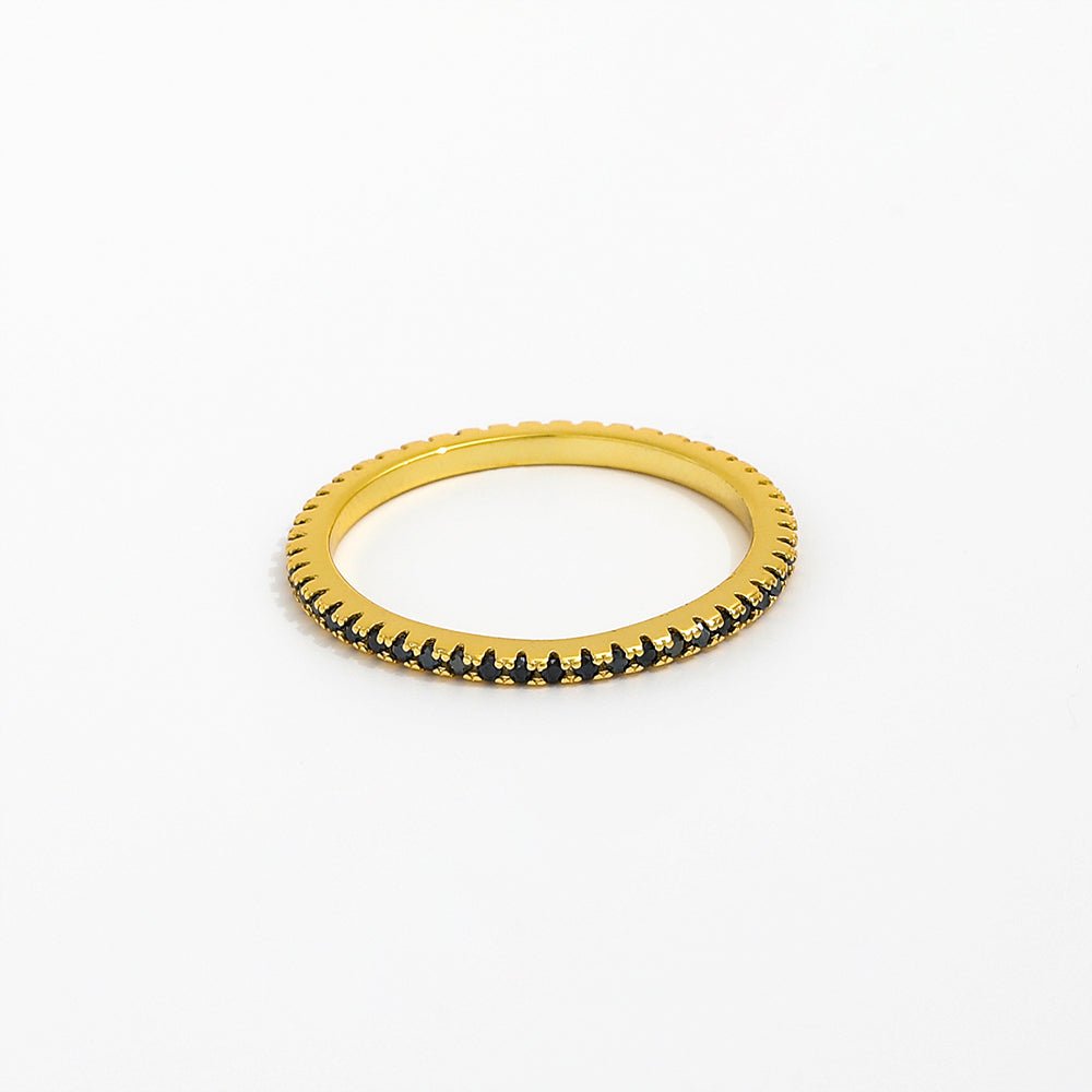 Zwarte eindeloze ring