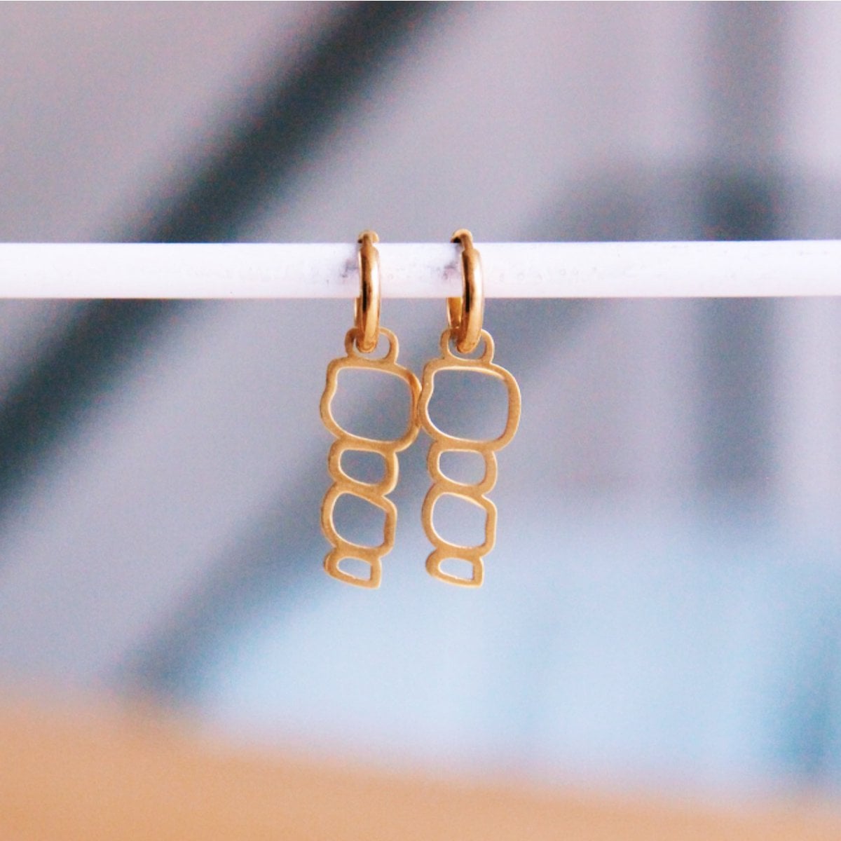 Stainless steel earrings 'squares'