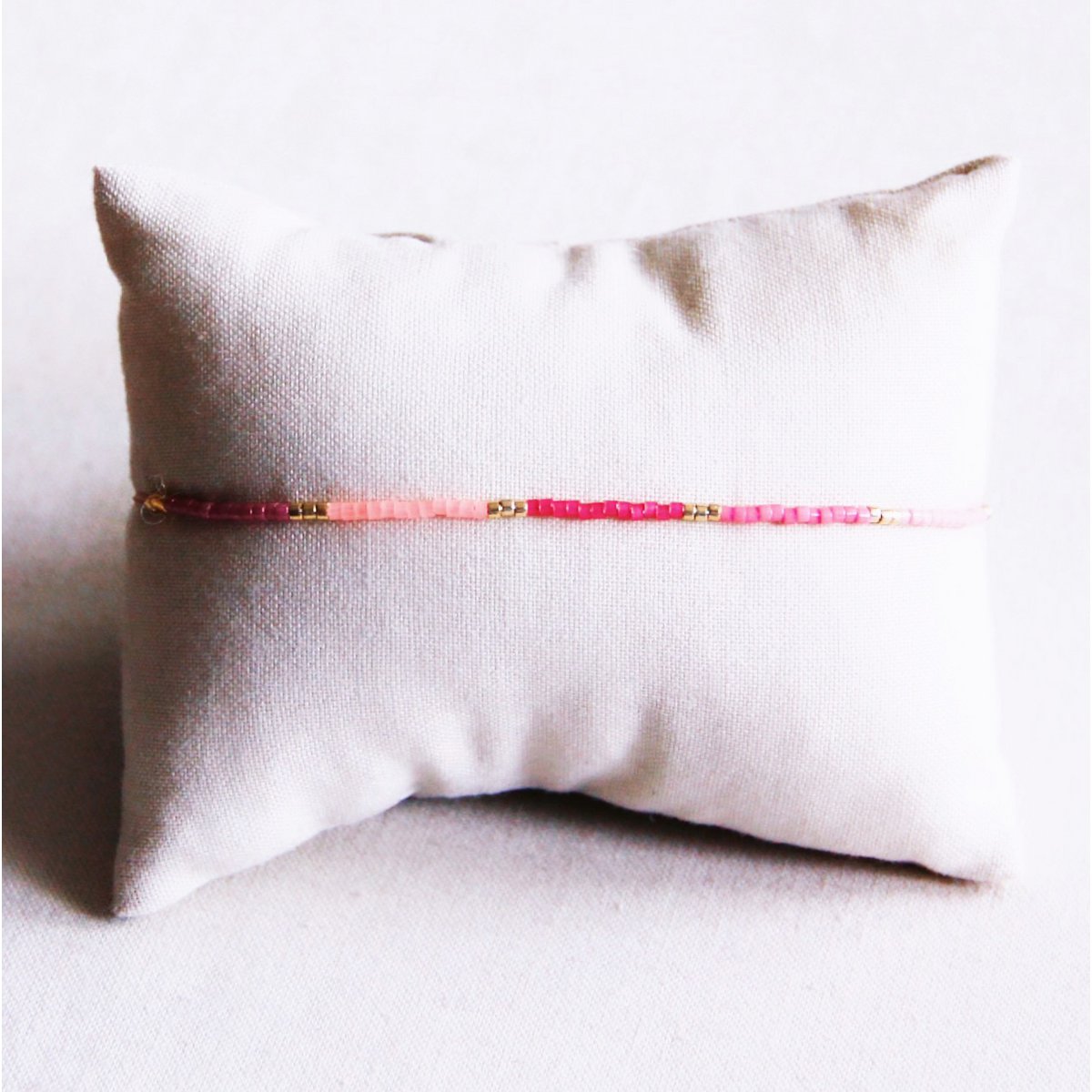 Miyuki armband roze mix