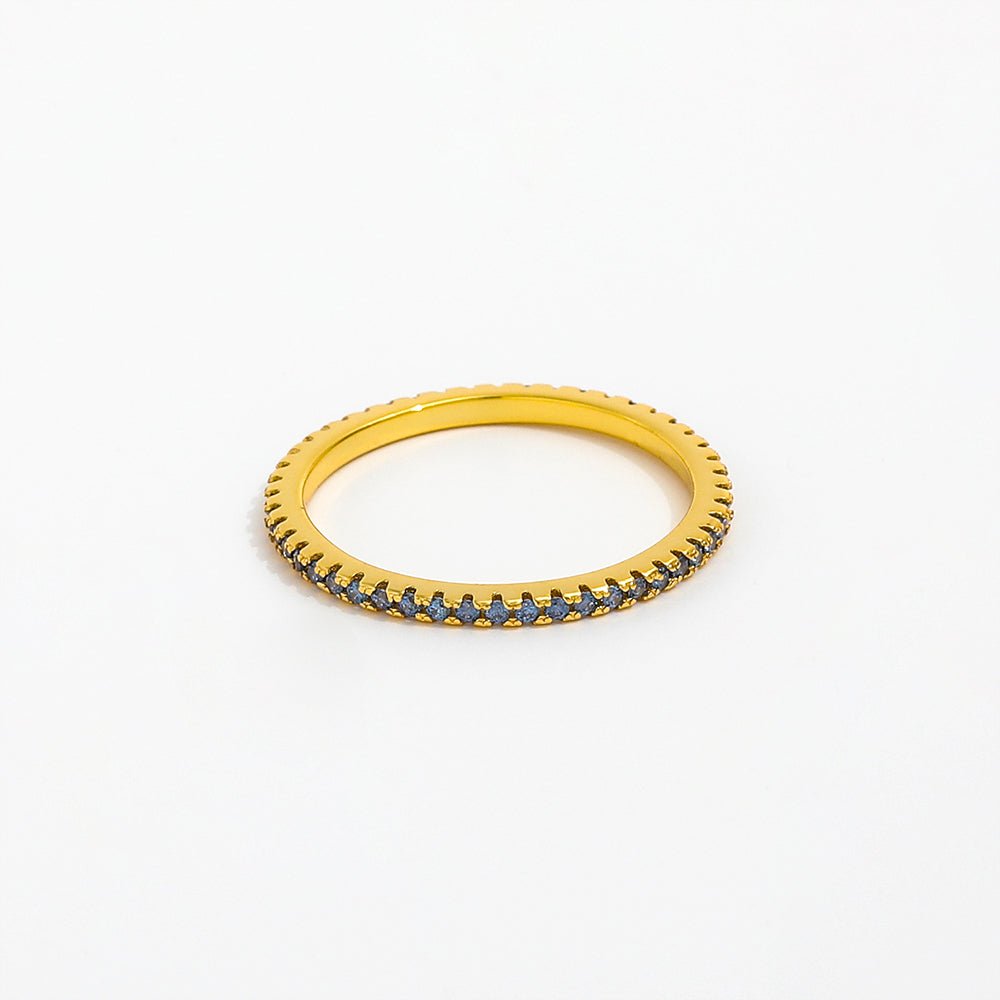 Oceaanblauwe eindeloze ring