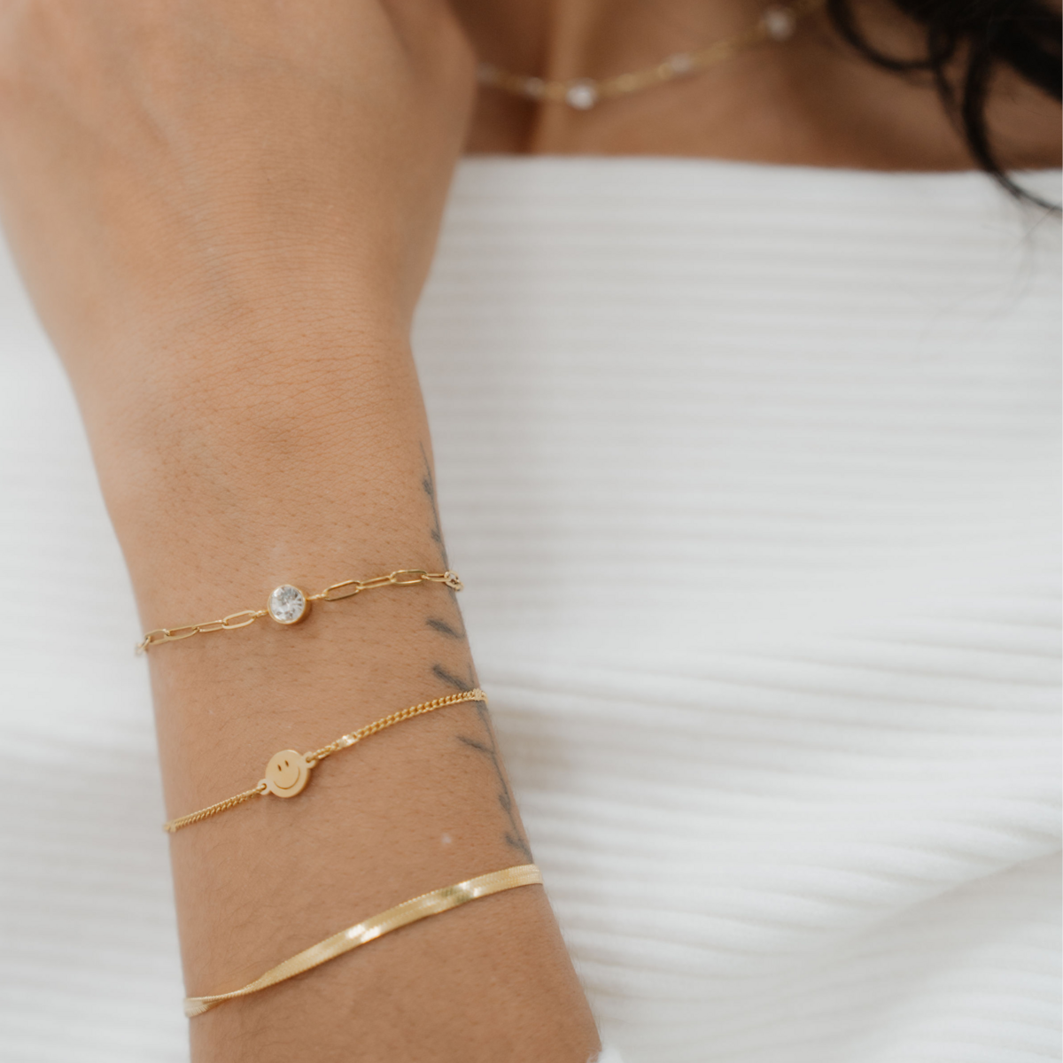 Grappige glimlach armband