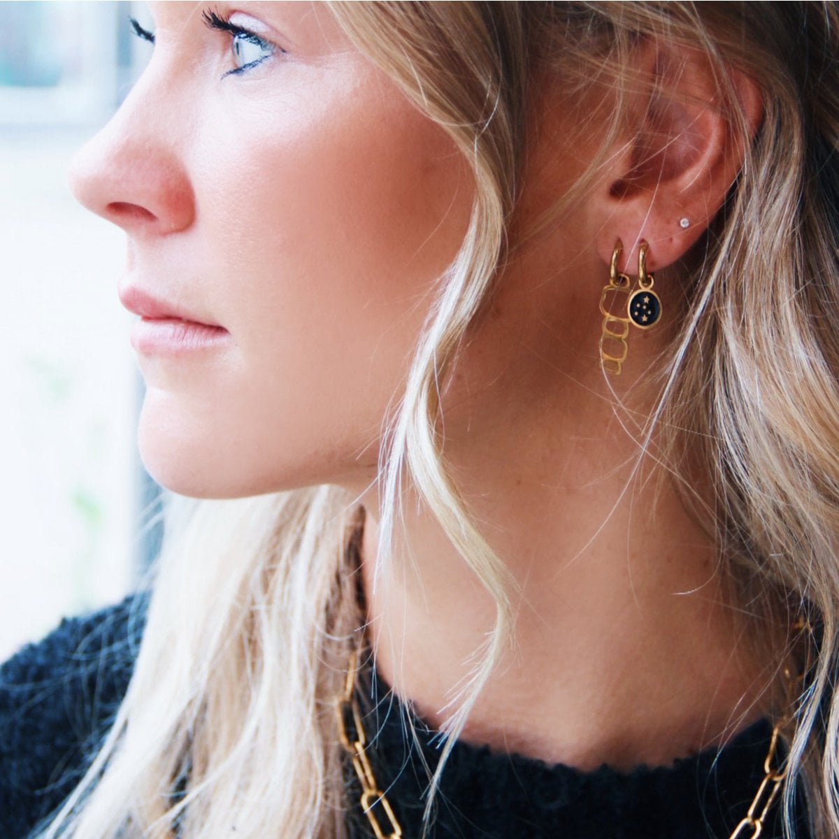 Stainless steel earrings 'squares'